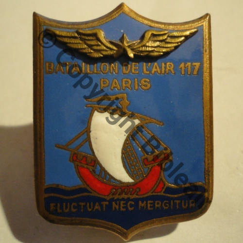 PARIS A1156NH   Bat Air 117  SM  Bol Dos lisse   Src.lepido07 13Eur(x2) 