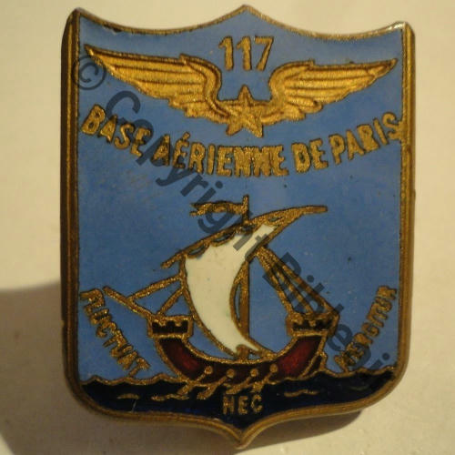 PARIS A1156NH  BA de PARIS 117 en Haut  TYPE 2A Devise autour bateau DrP BER+Bol Dos lisse  Src.lepido07  13Eur04.17 