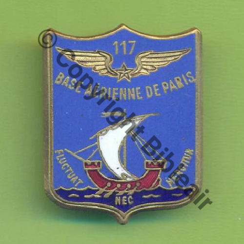 PARIS A1156NH  BA de PARIS 117 en Haut  TYPE 2A Devise autour bateau DrPN Ber Dep 2 semi circulaire Bol Dos lisse 26x33mm Src.Y.GENTY  11Eur02.14 