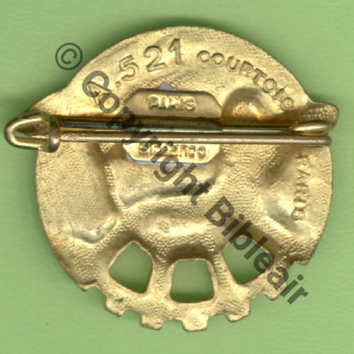 ROCH A0521 BER.721 ROCHEFORT BER LILAS DORE  COURTOIS + Past octogon Dos quadrille fin centre Embouti Src.Y.GENTY 