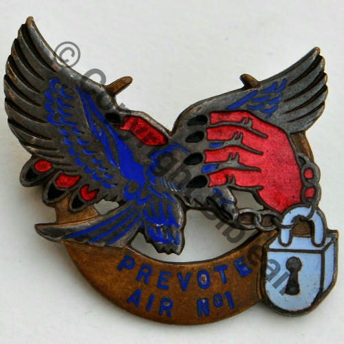 GEND  PREVOTE AIR No 1 AFN 1945  A.AUGIS ST.BARTH LYON 3Lig Bol allonge Dos lisse No3 Src.mat.49 880EurInv 