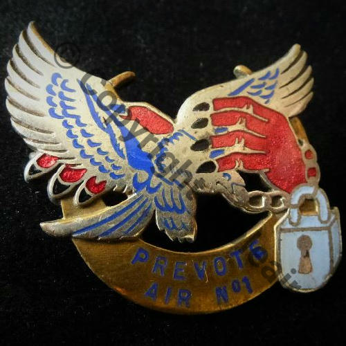 GEND  PREVOTE AIR No 1 AFN 1945  A.AUGIS ST.BARTH LYON 3Lig Bol allonge Dos lisse No9 Src.ledemisolde 1950EurInv 