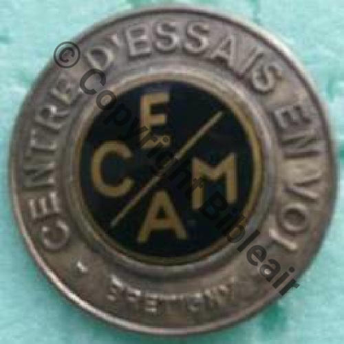 BRETIGNY NH CEV Badge CEAM  AB.P 2Anneaux Dos cuvele lisse Sigle fixe 2pattes Src.felixair 35Eur12.09