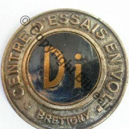 BRETIGNY NH CEV Badge DI  AB.P Attac a vis Dos lisse 42mm 1946 Sc.lamourelle 7Eur10.07