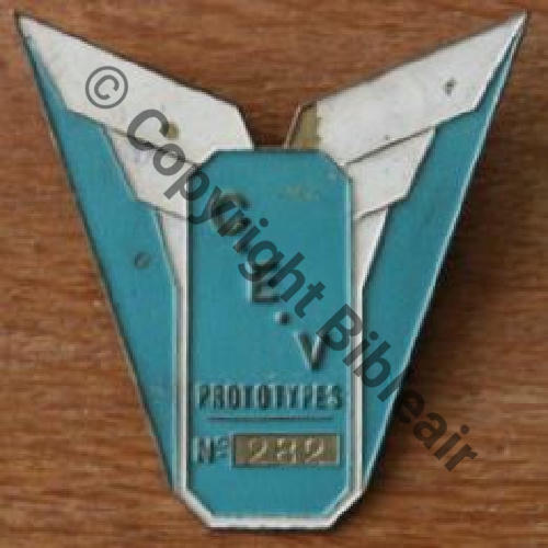 CEV BADGE ACCES PROTO Tole Matricee peinte  SM Bol Dos irreg No282 60x60mm Src.jager.fr 104Eur03.19 