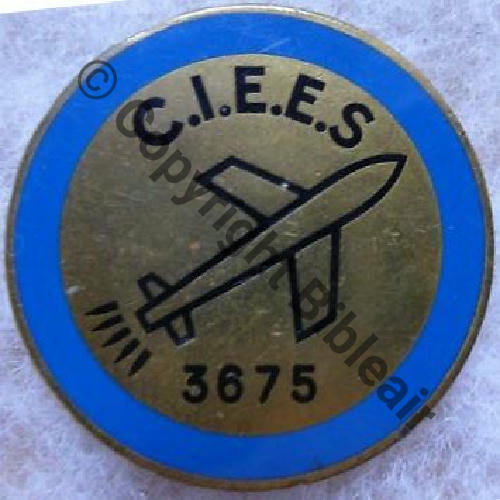 SAHARA COLOMB BECHAR CIEES BADGE BLEU No3675  Dr Ins offic Dos lisse Pince croco 40mm Src.Th.LECLERE 59Eur08.18 