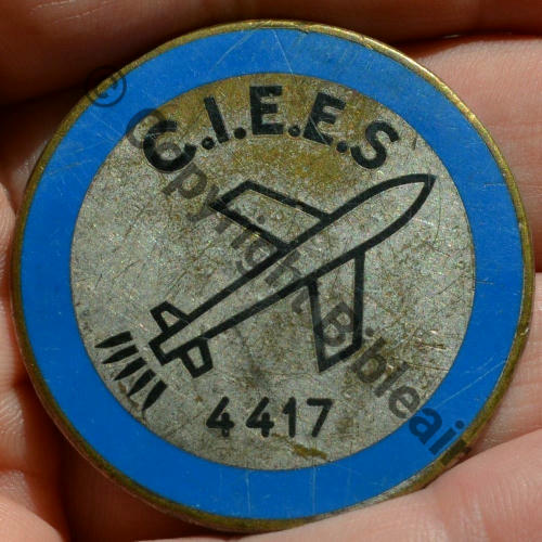 SAHARA COLOMB BECHAR CIEES BADGE BLEU No4417  SM Dos lisse Vis Molette 40mm Src.collectionspassions 38Eur03.20 