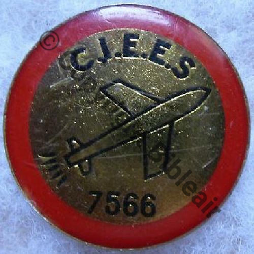 SAHARA COLOMB BECHAR CIEES BADGE ROUGE No7566  Dr Ins offic Dos lisse Pince croco 40mm Src.Th.LECLERE 57Eur08.18 