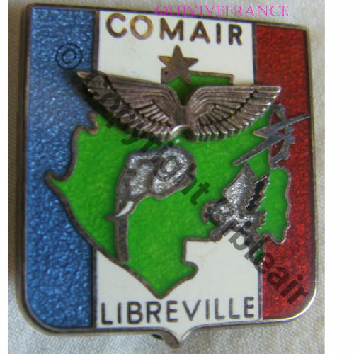 GABON  COMAIR LIBREVILLE  BOUSSEMART Sigle Griffes et butees Dos grenu  Src.quivivefrance 15EurInv