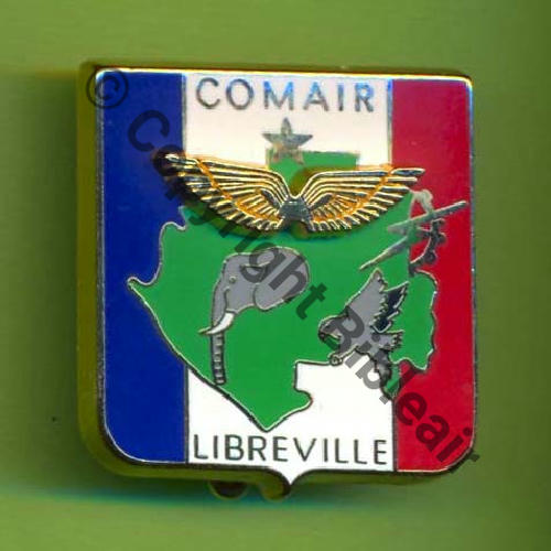 GABON  COMAIR LIBREVILLE Vert clair NH  B&S +Sigle Griffes et butees Ecailles Sc.Y.GENTY 8Eur10.08