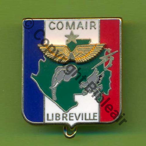 GABON  COMAIR LIBREVILLE Vert fonce NH  AB .P Griffes et butees Dos lisse irreg Sc.Y.GENTY 