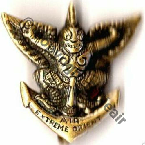 CDT AIR EXTREME ORIENT 239.EMAA (petits caract) SAIGON  Fab LOC Metal dore PAS DE TROU BOUCHE AVEC DENTS 44Eur01.07 