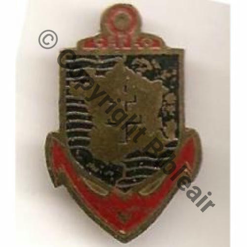 CORPS EXPE FRANCAIS E.O  SM Eping dans Tube Dos lisse irreg Cuivre peint 30mm Sc.militairetetedemule 20Eur03.07 