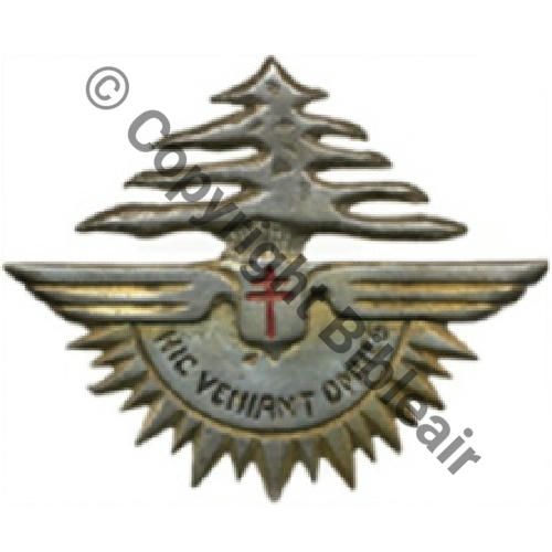 FAFL  CDT FAFL LIBAN  Fab LOC LEVANT Eping bascule Dos lisse irreg ARGENT ss poincon 38mm Src.LAVOCAT MAP650EurInv