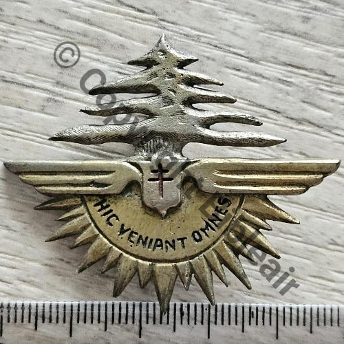 FAFL  CDT FAFL LIBAN  Fab LOC LEVANT Eping bascule Dos lisse irreg ARGENT ss poincon 50mm Src.mathis1902 650EurInv 