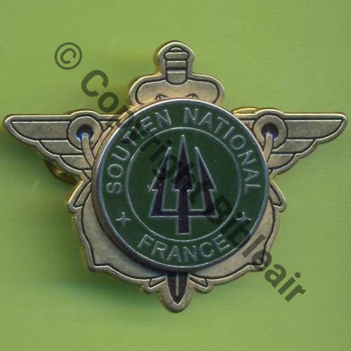 NH  BSVIA PETROVECH SOUTIEN TECHNIQUE CELLULE SOUTIEN NATIONAL FRANCE Fab LOC 2Attach PINS Dos lisse irreg Sc.Y.GENTY  5Eur(x4)