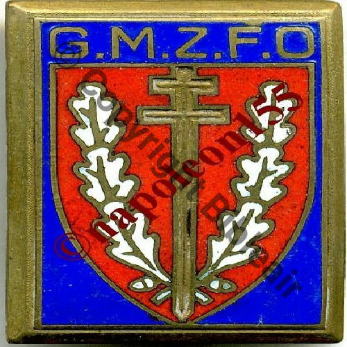 GOUV MILIT ZONE FRANC OCCUPATION  DrPNBER Bol Dos lisse Src.STELLA 9Eur(x4) 