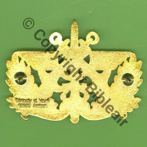 BERET COMMISSAIRE AUX ARMEES  BERAUDY VAURE 2attach PINS Dos scintillant Src.Y.GENTY 