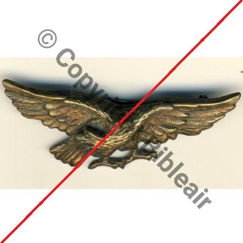 CHAROGNARD BELGE 89e AERO SQUADRON... Fab ROYAL Eping bascule Dos lisse embouti Src.Ph.BARTLETT 42Eur09.14