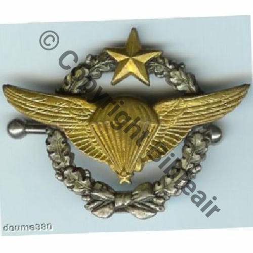 BREVET AIR COMMANDO PARA  & PARA ESSAI  DrP Guilloche Ailes lisses Embouti Sc.doume 16Eur02.07 