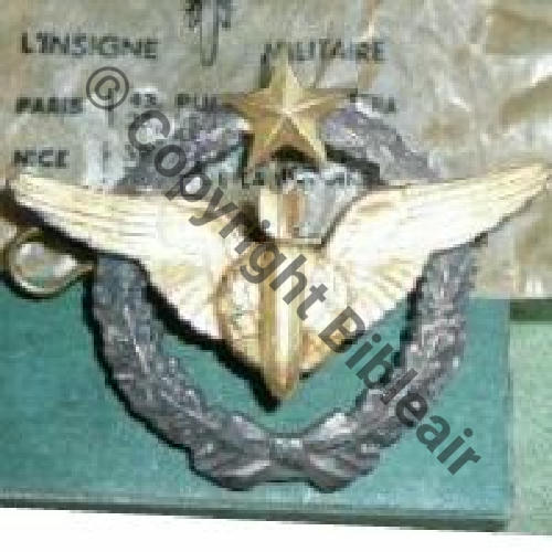 NH BREVET NAVIGATEUR-BOMBARDIER  SM Sigle AA 2Anneaux Dos lisse Embouti leger Sigle AA sachet DrPNOM Sc.didsnop 