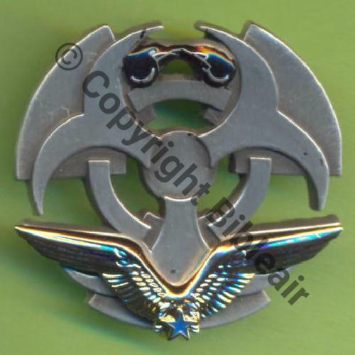 NRBC  A1348.A BREVET SPECIALISTE NRBC NIVEAU 1 De 2Attach PINS Dos lisse Src.Y.GENTY 28Eur(x4) 