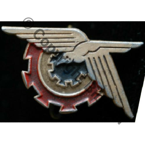 JEUNESSE ET MONTAGNE APPRENTIS DE L.AIR 1942 Metal peint  A.AUGIS Dep 2Griffes Dos grenu Src.volubilis2011 118Eur09.13 