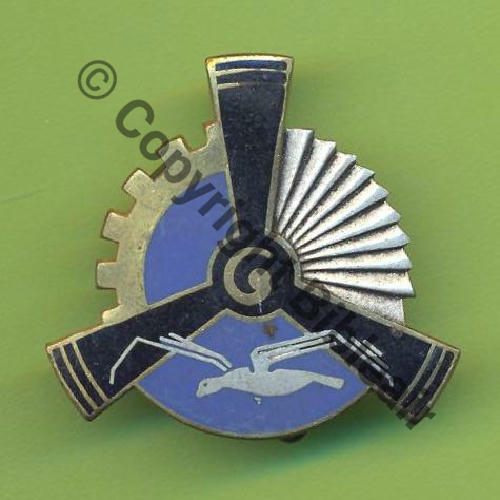 A1029 ESC AVION 3.317 ETAA ROCHEFORT  DrP+Past Guilloche Embouti FACE et DOS DORES MOUETTE & AUBES ARGENTEES Sc.Y.GENTY 