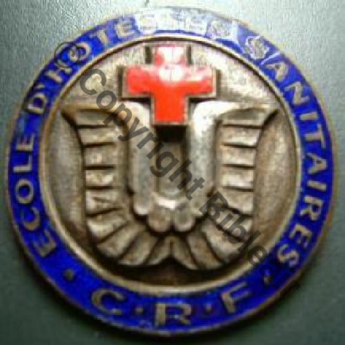 SANTE Ecole des CONVOYEUSES DE AIR Avant guerre AB SM Bol Dos lisse concave Poincon 75Eur Inv 