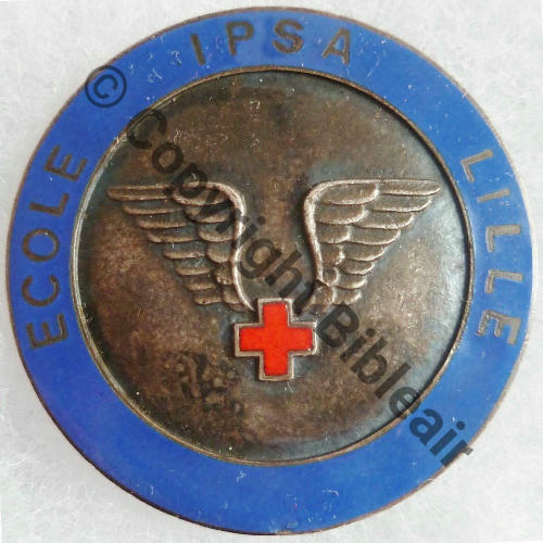 SANTE Ecole des INFIRMIERES PILOTES SECOURISTES DE AIR  MIROU SM Bol pastille MIROU LILLE Dos lisse irreg No49 Src.leberetvert 122Eur05.09 