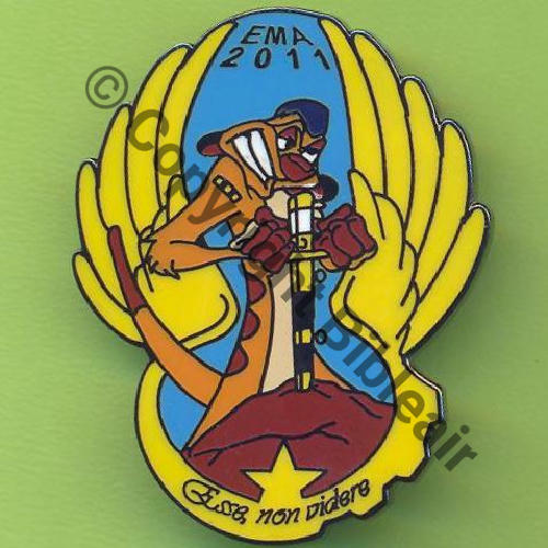 NH  ECOLE MILITAIRE AIR PROMO EMA.2011 Ins non officiel avec autorisation Disney France  APS Tambour Dos scintillant Inf 100Ex Src.Y.GENTY 76Eur11.19 