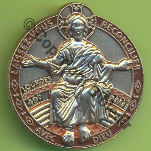 49e PMI 2007 LOURDES  AB Griffes et butees Dos scintillant 40mm Brun Sc.Y.GENTY 5Eur10.11