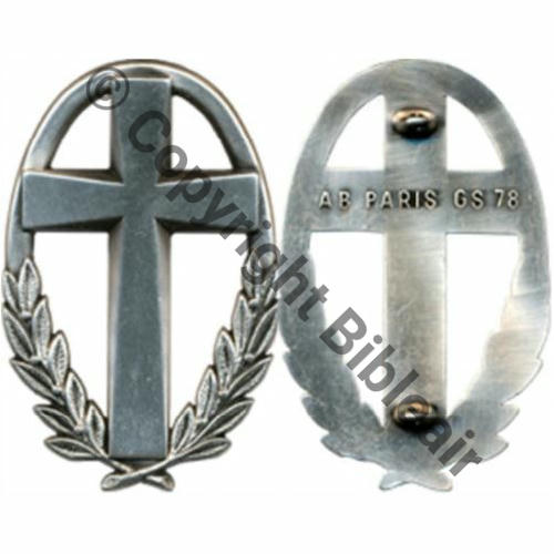 AUMONIER CATHOLIQUE ARMEES GS78 Argente  AB.P 2Anneaux Dos lisse Src.LAVOCAT 10Eur(x5) 