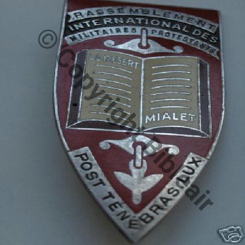 RASSEMBLEMENT INTERNATIONAL MILITAIRES PROTESTANTS  DrP 50x25mm Sc.42_7rmr 4Eur11.06 