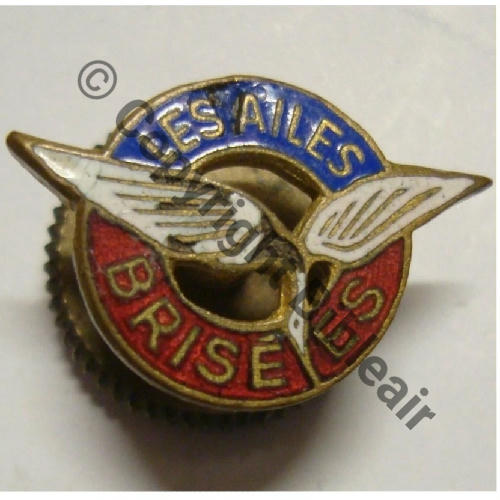 AILES BRISEES Miniature Email MARDINI Molette gravee 18x12mm Src.coualou 5Eur04.26 