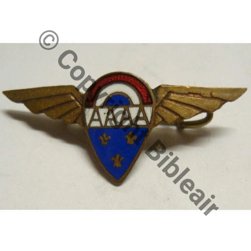 AMICALE ANCIENS ARMEE AIR  SM Bol Dos lisse irreg 30x14mm Src.coualou 12Eur05.26 