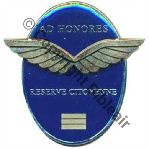 RESERVE  RESERVE CITOYENNE CAPITAINE BERAUDY VAURE  Griffes et butees Dos irreg scintillant Src.LAVOCAT 40Eur09.23 
