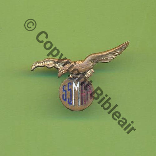 SOCIAL  SSMAA Secu Social Mut AA  SM 2Anneaux Dos lisse aigle embouti 27x15mm Src.Y.GENTY 10Eur(x2) 