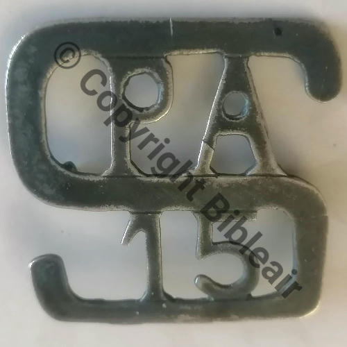 015  1917+ SPA.15 Titre d.epaule converti en insigne... 2Anneaux dos lisse irreg 29x29mm Src.sovietmilitaryshop 221Eur07.26 