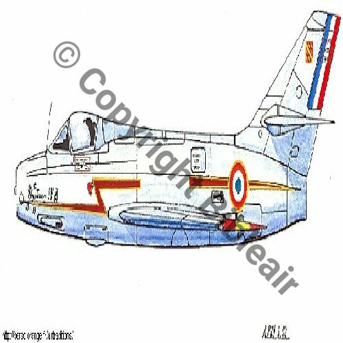SPA99 1957-58 MYSTERE IVA Sc.H.GUYOT COPYRIGHT A.ROY 