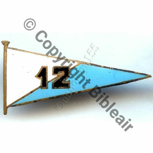 012  1952.60 SPA.12 FANION BLEU BLANC 2eDRILLE EC.I.6 ORANIE  A.AUGIS LYON 1Li Bol allonge Dos lisse Src.STELLA 220Eur(x4) 