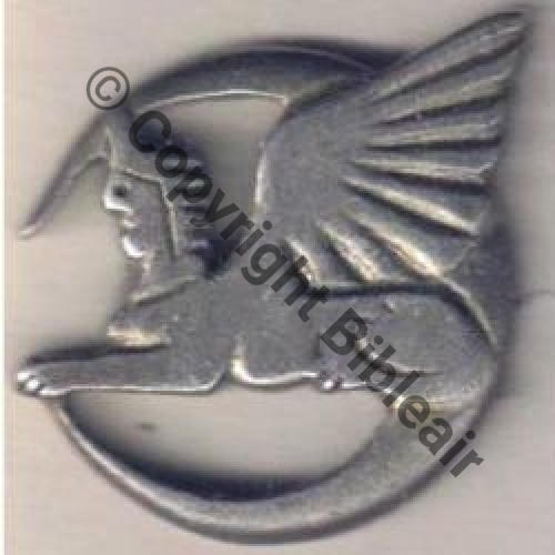 045   1952-55 BR.45 ou C.543 1eDRILLE EOM.87 BLIDA  Fab LOC ARGENT 2 Poincons 2Anneaux Dos lisse Sc.badgesareus 238Eur10.09 