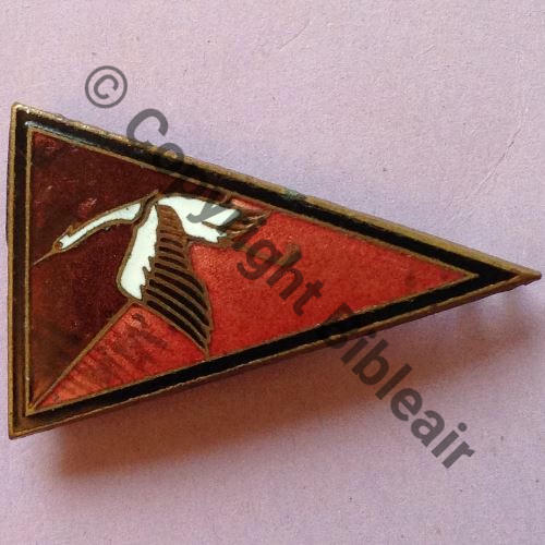 067  1932.44 A1111NH SPA.67 1eDrille GC.1.5 CIGOGNE FANION  SM 3Anneaux Dos lisse irreg No155 40x25mm Src.godwin163 339Eur03.16 