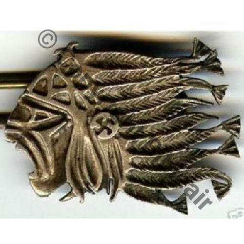 124  COMMEMO A1105 1995.2000 circa A1105NH SPA.124  SIOUX  Fab Bijouterie ARGENT MASSIF 2Anneaux Dos lisse Grave SPA 124 A.MCV (A1105) Fm H.WILLIS  168Eur(x2) 