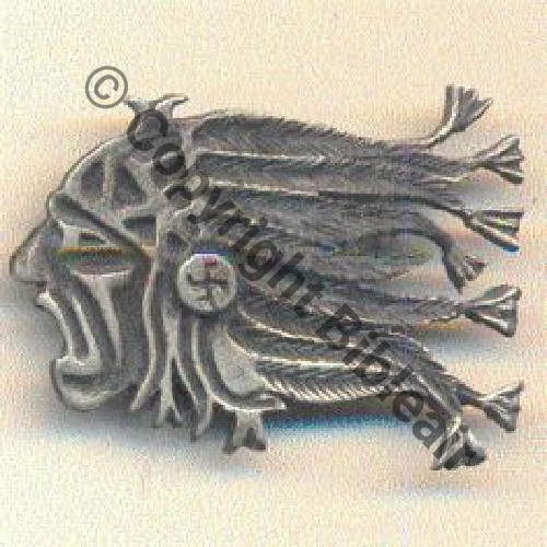 124  COMMEMO COPIE A1105 1995.2000 circa A1105NH  SPA.124  SIOUX  Fab Bijouterie ARGENT.. pas poincon 2Anneaux Dos lisse non Grave  Sc.guy.jov31 54Eur08.11 