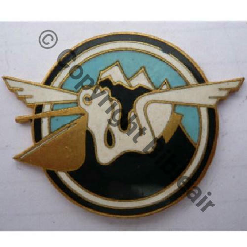 A0687  ESCADRILLE INSTRUCTION TROUPES AEROPORTEES 341  PAU  Oeil blanc DrP+Bol. Dos lisse irreg Sc.alexdck 70Eur05.09