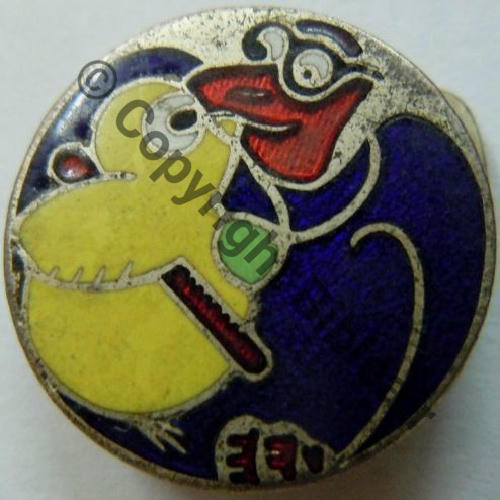NH  CIC CHARTRES 2eDRILLE BOUTONNIERE  18mm SELEC ET CONTROLE MEDICAL du PN  A.AUGIS ST.BARTH LYON Pince croissant Dos lisse Src.francemilitaria 69Eur12.13 