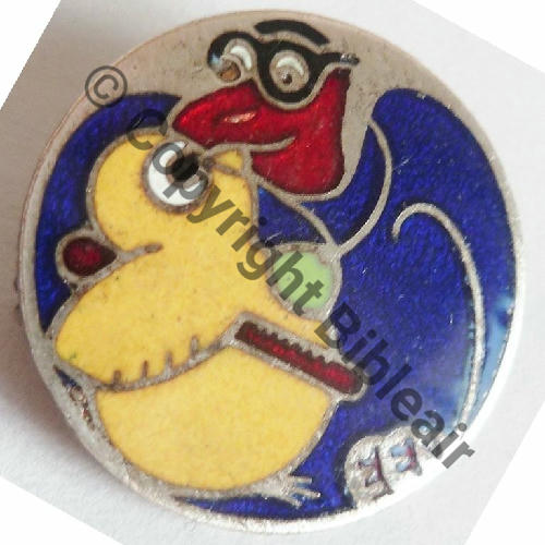 NH  CIC CHARTRES 2eDRILLE BOUTONNIERE  18mm SELEC ET CONTROLE MEDICAL du PN  AUGIS SM Bol fenetre grave A.AUGIS LYON Dos lisse irreg Src.LEBERETVERT 199EurInv 