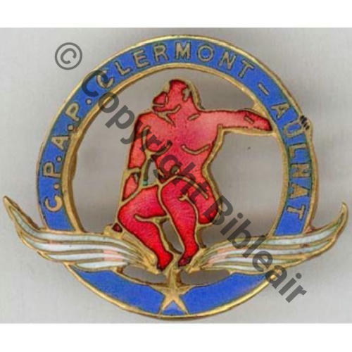 NH  CENTRE PERFECTIONNEMENT  AU PILOTAGE AULNAT  A.AUGIS LYON 2Li marque 2fois 2Anneaux Dos lisse irreg No41 GROS GORILLE EVIDE Src.SEGALEN MAP285Eur 