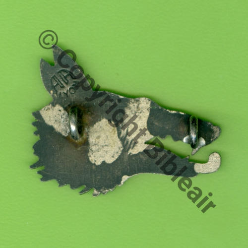 19.1.2  1940.41 A1382NH SPA.79 TETE LOUP 2eDRILLE GB.1.19 AFN   AUGIS marque AA.LYON Circulaire sur oreille Dos lisse 2Anneaux Src.Y.GENTY 146Eur(x2) 